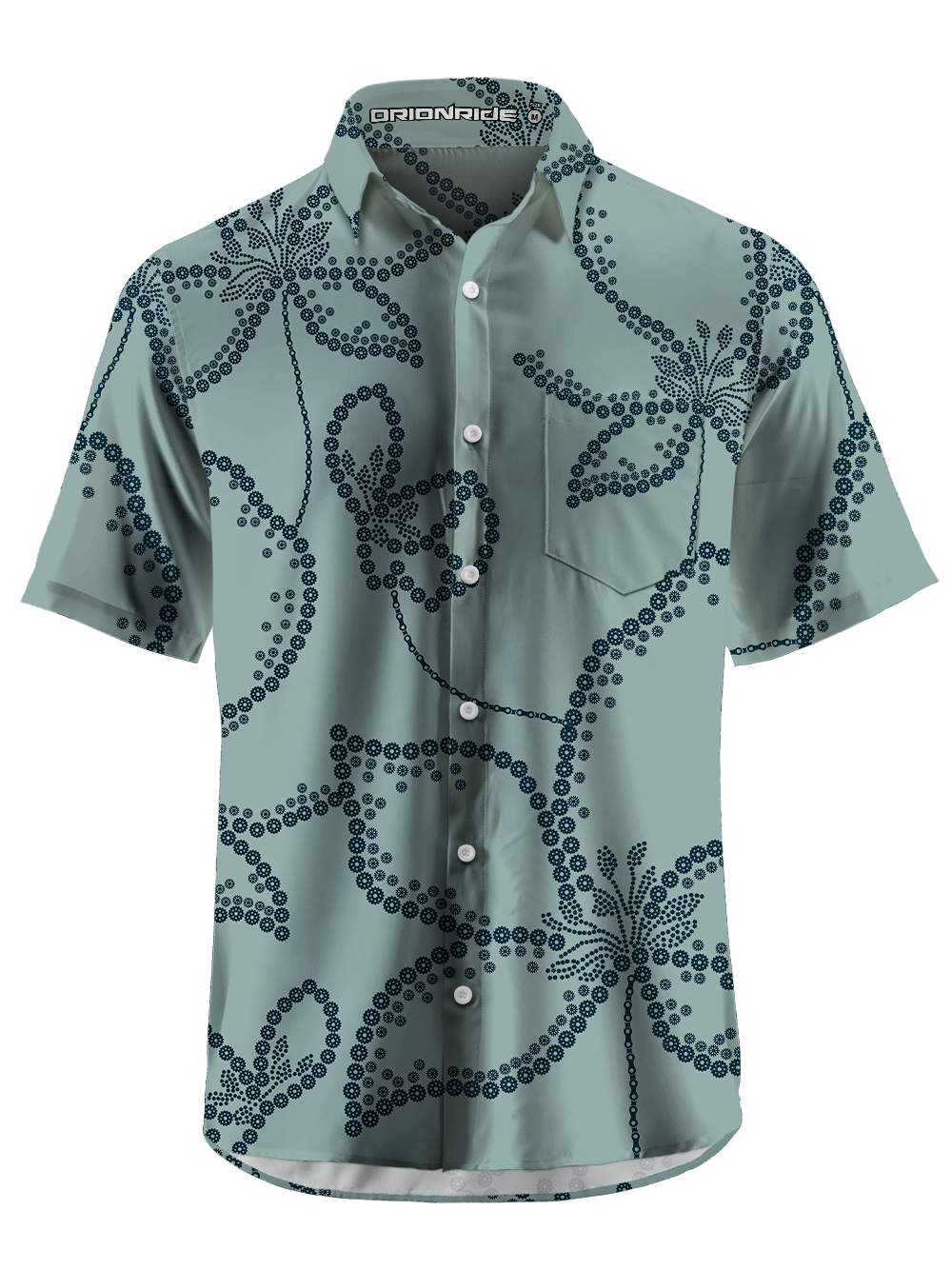 Orionride Gear Vines Zipper Pockets Ultra Lightweight Short Sleeves Gravel Shirt