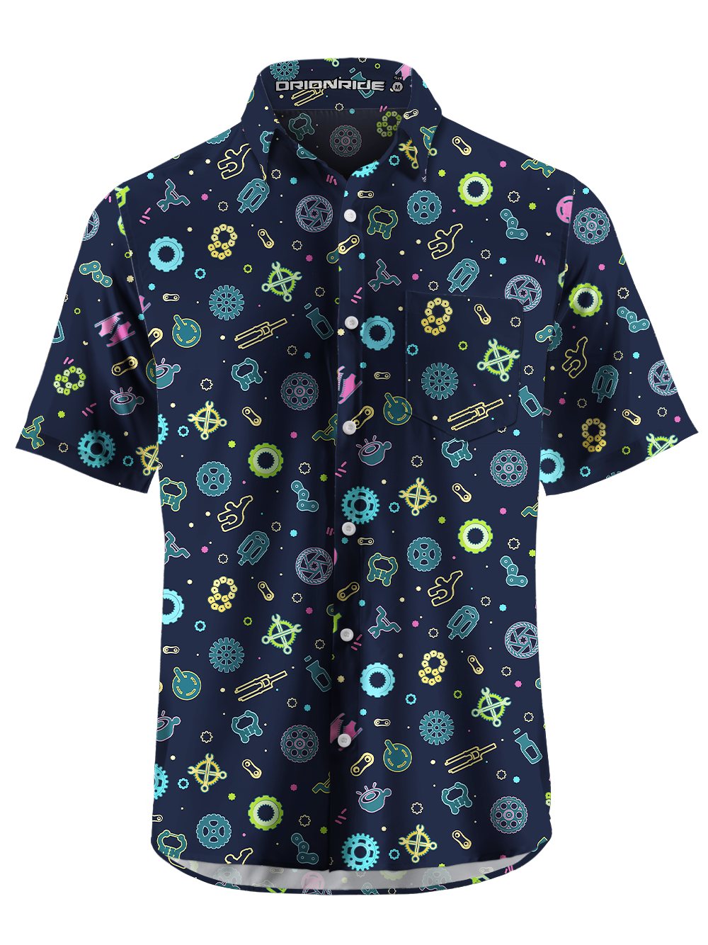 Orionride Light-Up Parts Zipper Pockets Ultra Lightweight Short Sleeves Gravel Shirt