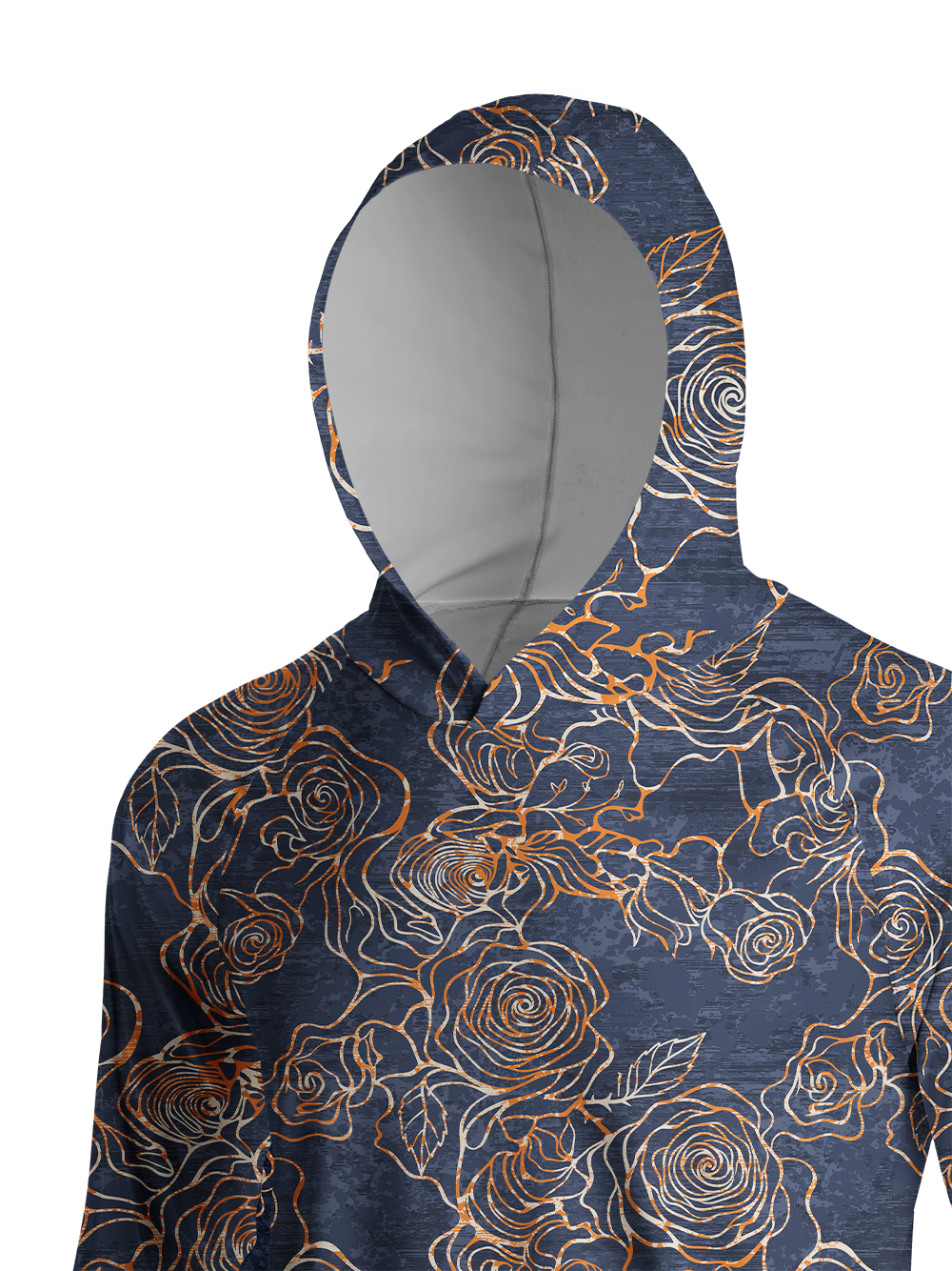 Orionride Mysterious Rose Long Sleeve Cycling Hoodie Shirt