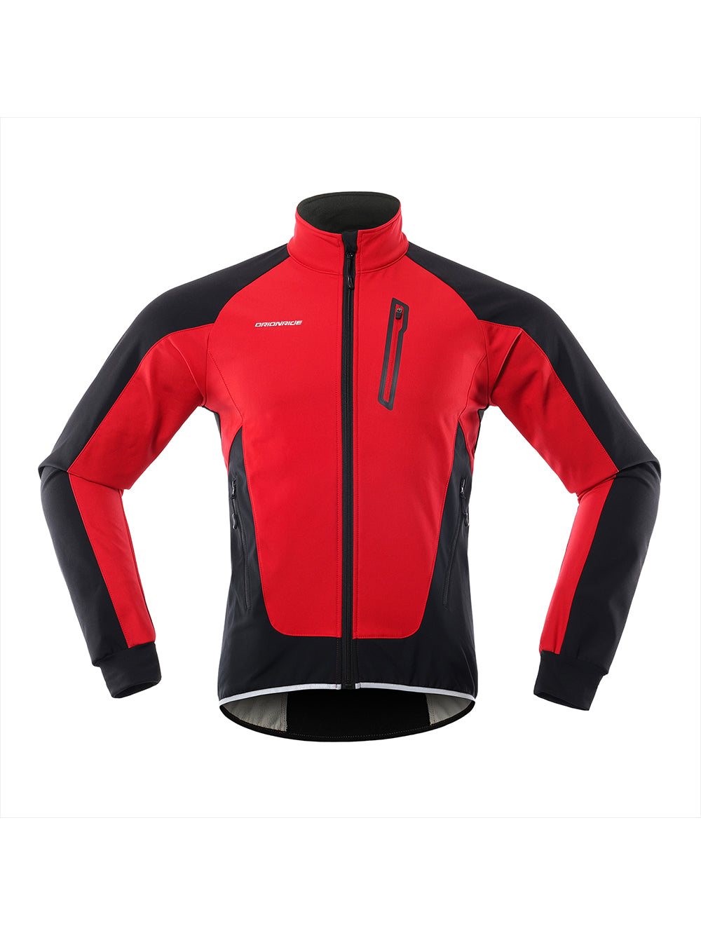 Orionride Cycling Stand Collar Warm Fleece Soft Shell Jacket Red