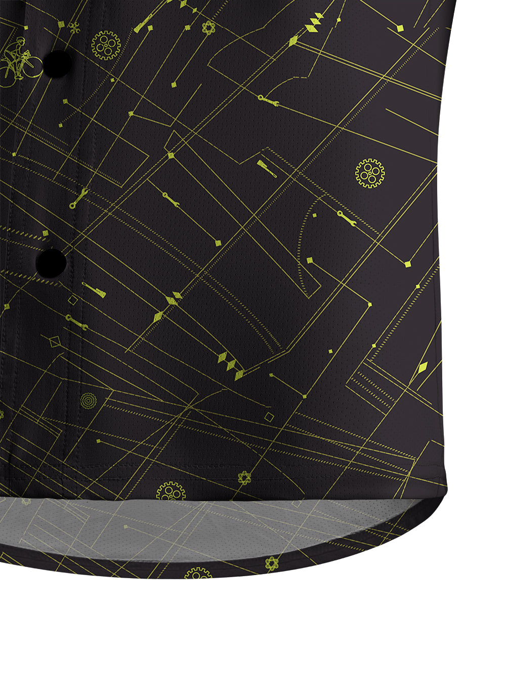 Orionride Golden Lines Men's Stretchy Breathable Long Sleeve Gravel Shirt