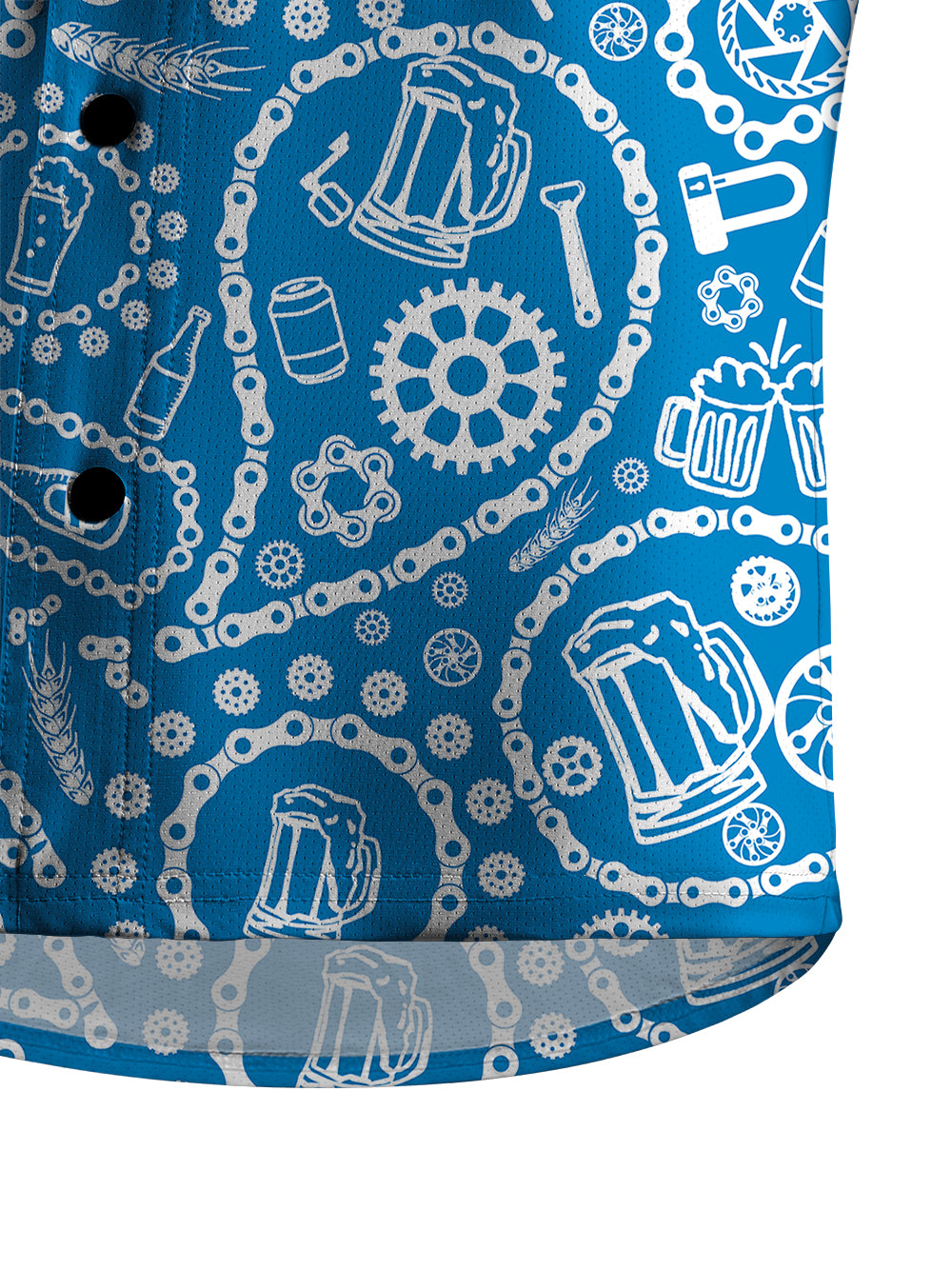 Orionride Chain And Beer Men's Stretchy Breathable Long Sleeve Gravel Shirt