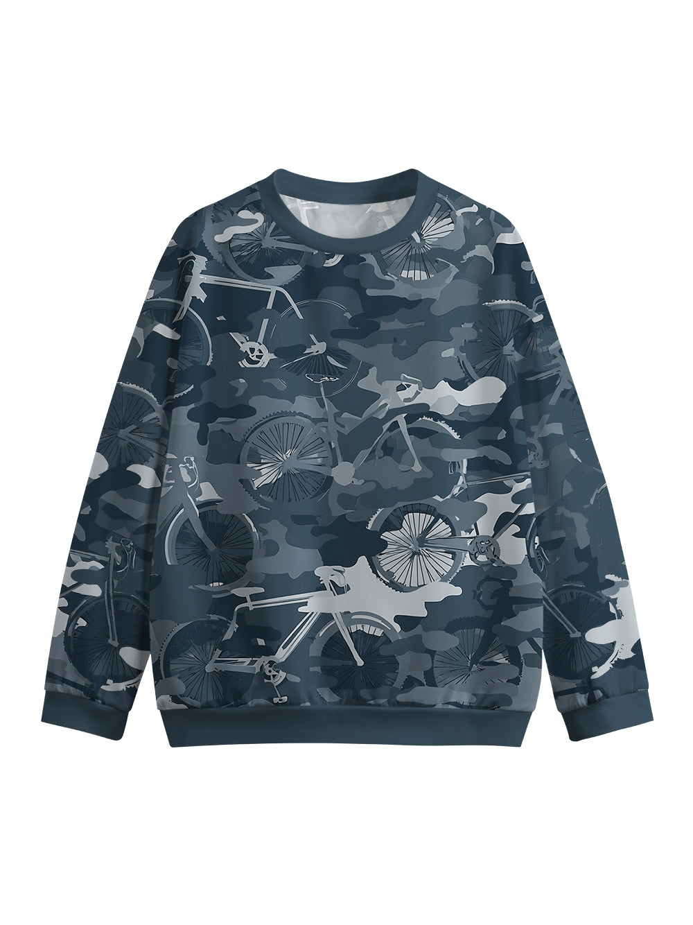 Orionride Camouflage Crew Neck Pullover Sweatshirt