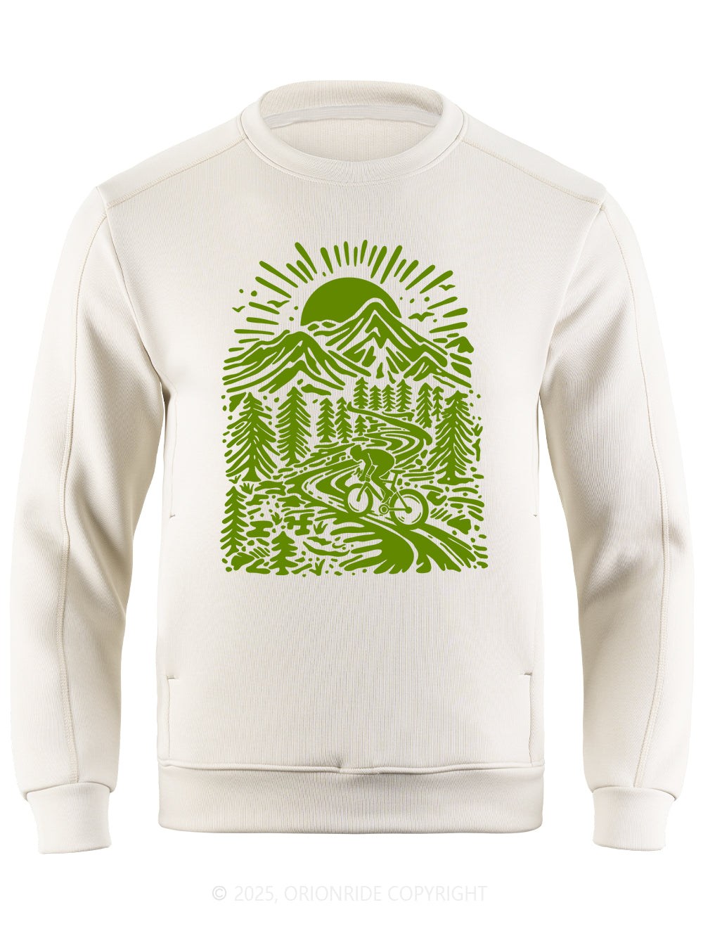 Orionride Sunrise In The Mountain Long Sleeve Bike Sweatshirt