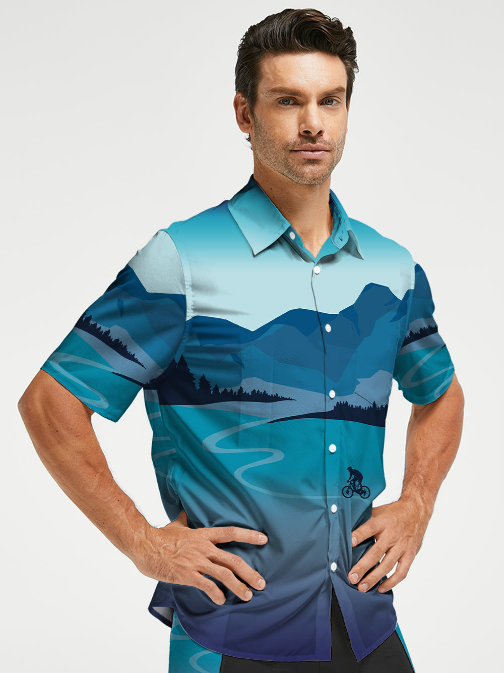 Orionride Mountain Biking Zipper Pockets Ultra Lightweight Short Sleeves Gravel Shirt