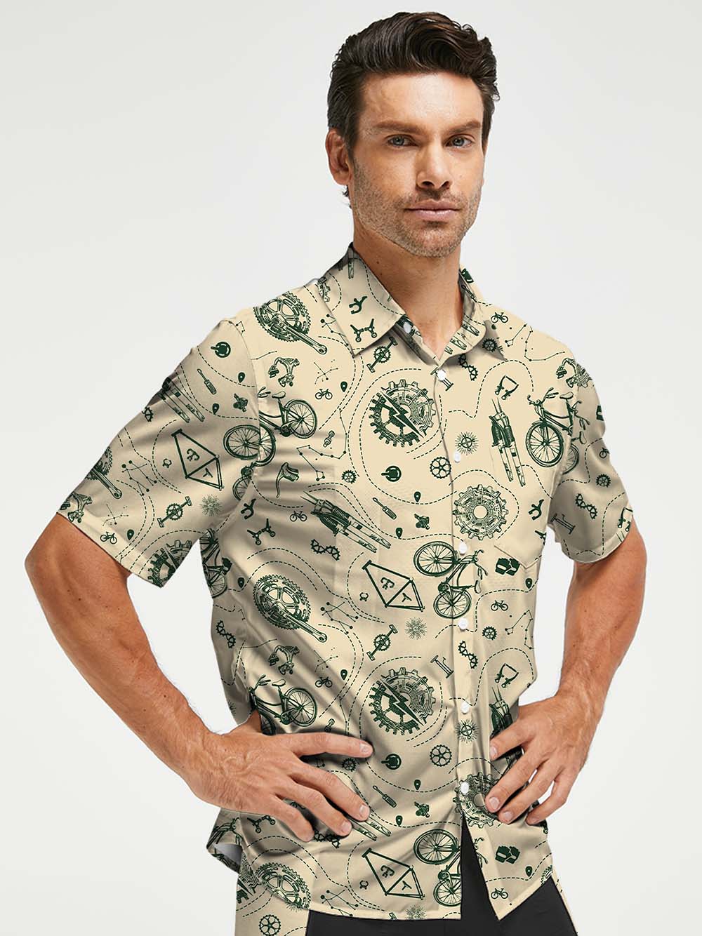 Orionride Equipment Scattered Zipper Pockets Ultra Lightweight Short Sleeves Gravel Shirt