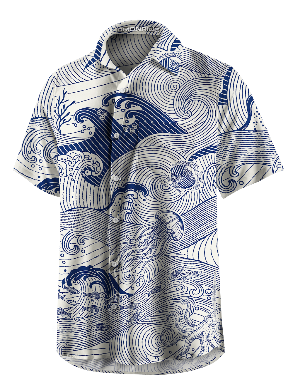 Orionride Wave Code Zipper Pockets Ultra Lightweight Short Sleeves Gravel Shirt