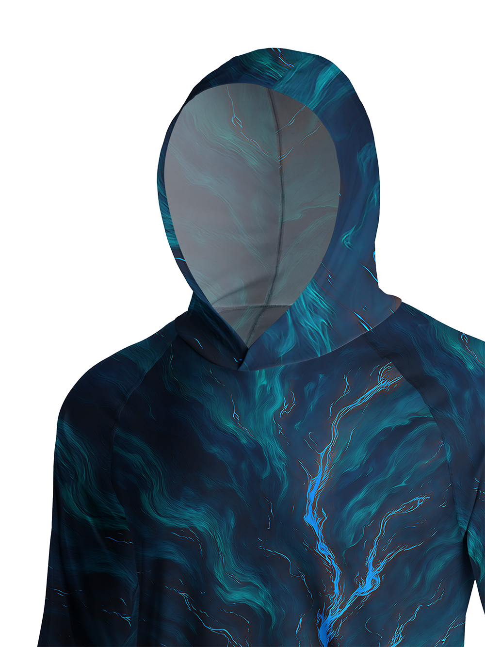 Orionride Liquid Flow Texture Long Sleeve Cycling Hoodie Shirt
