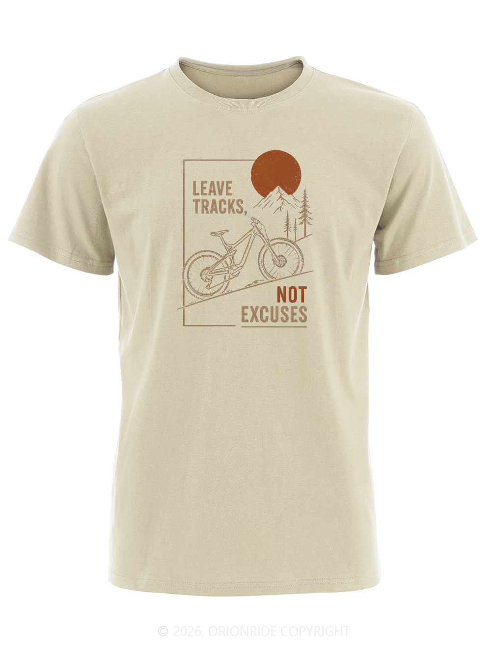 Orionride Red Sun Tracks Short Sleeves Bike T-Shirt