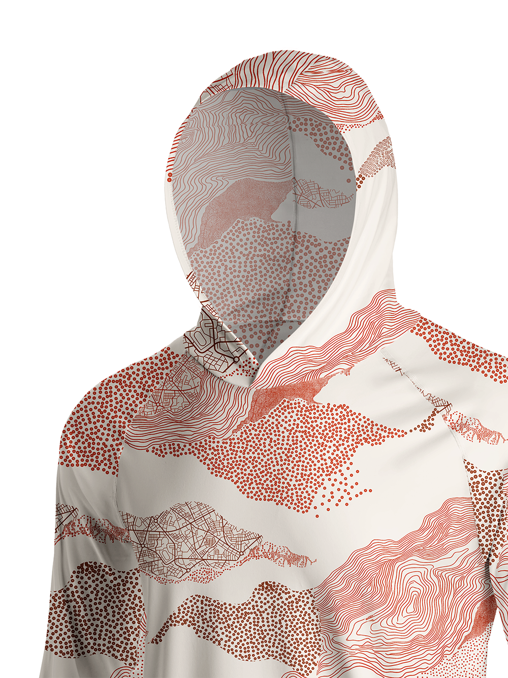 Orionride Line Terrain Long Sleeve Cycling Hoodie Shirt