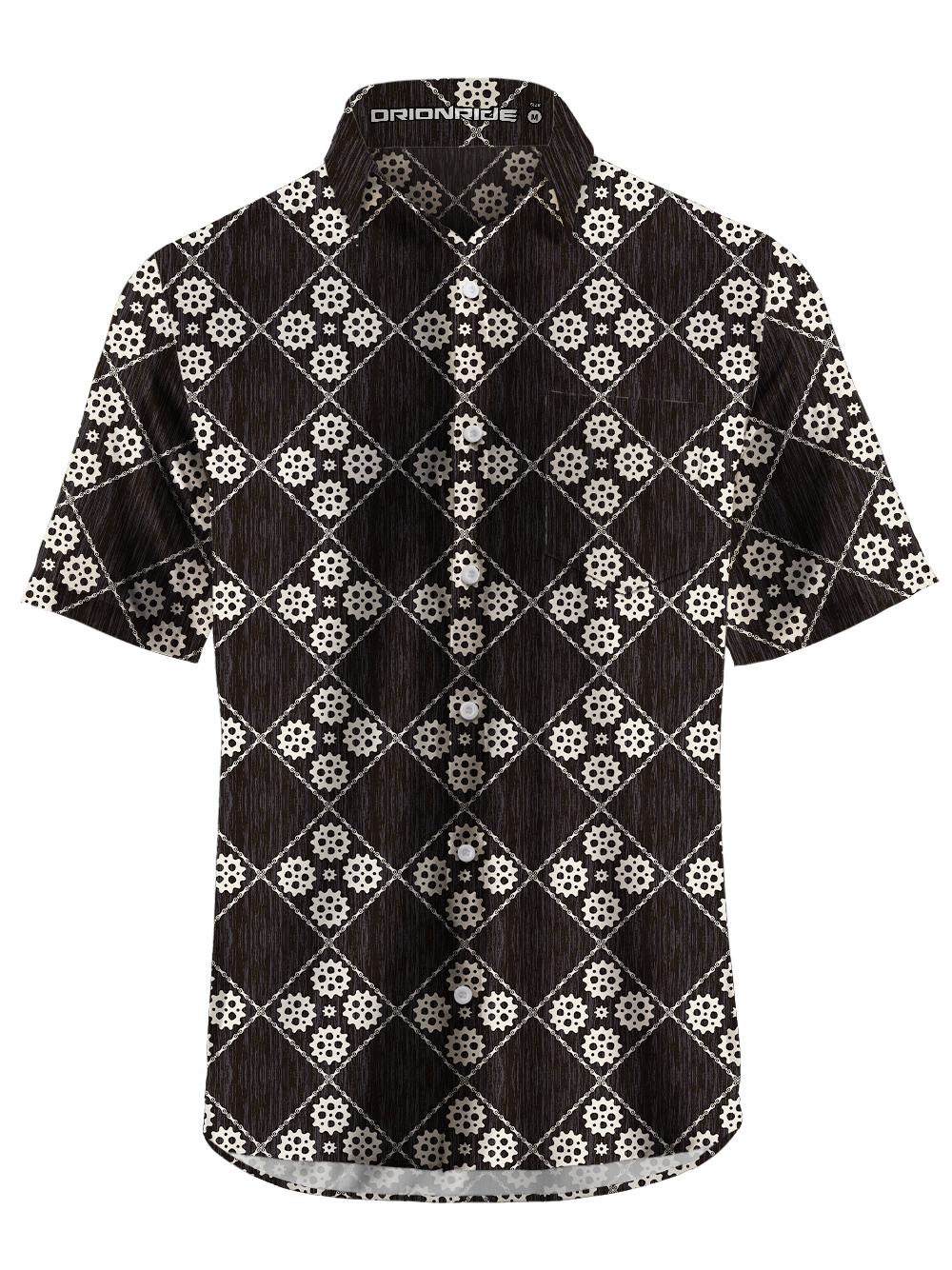 Orionride Rhombic Gear Zipper Pockets Ultra Lightweight Short Sleeves Gravel Shirt