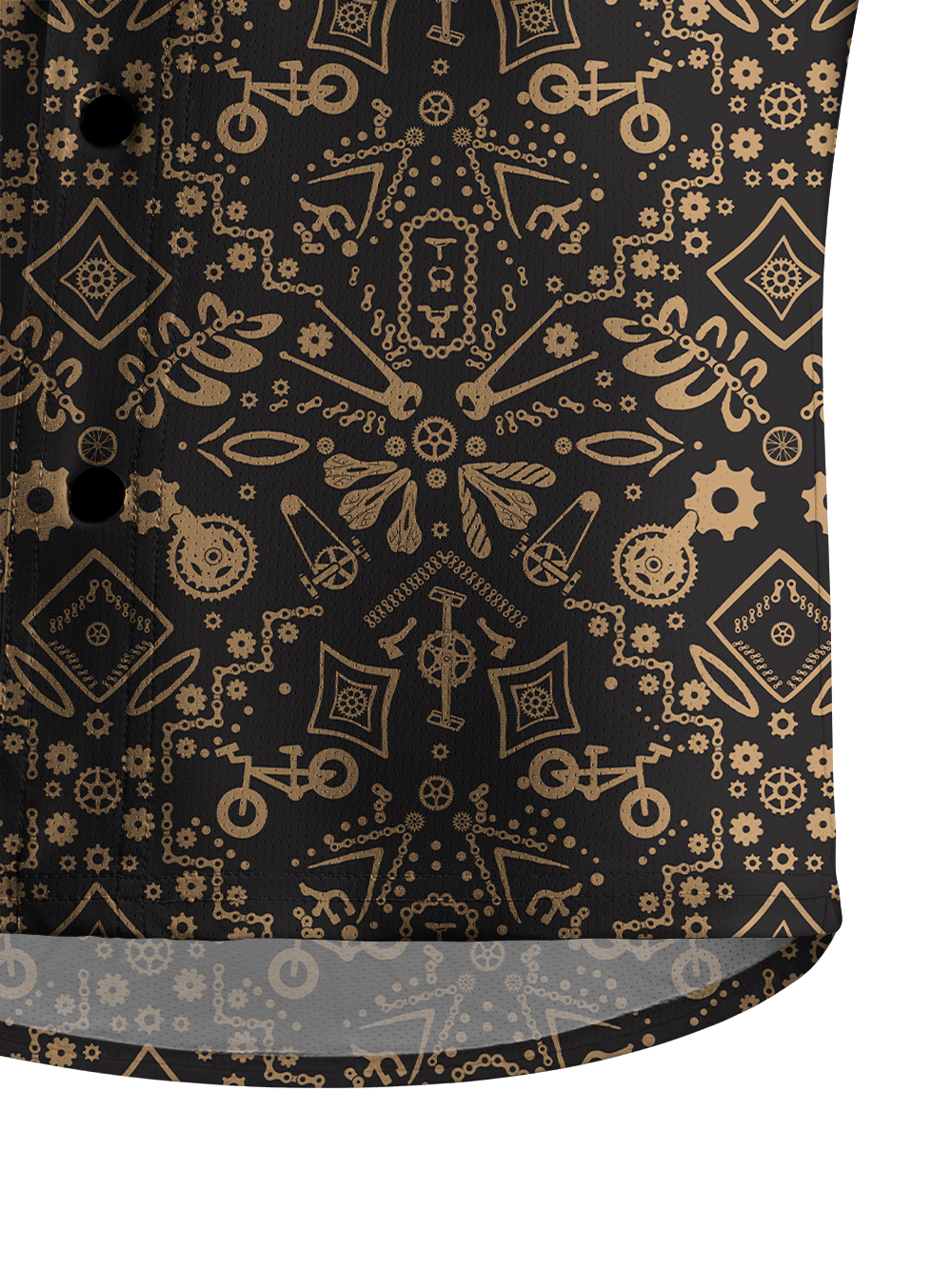 Orionride Golden Parts Men's Stretchy Breathable Long Sleeve Gravel Shirt