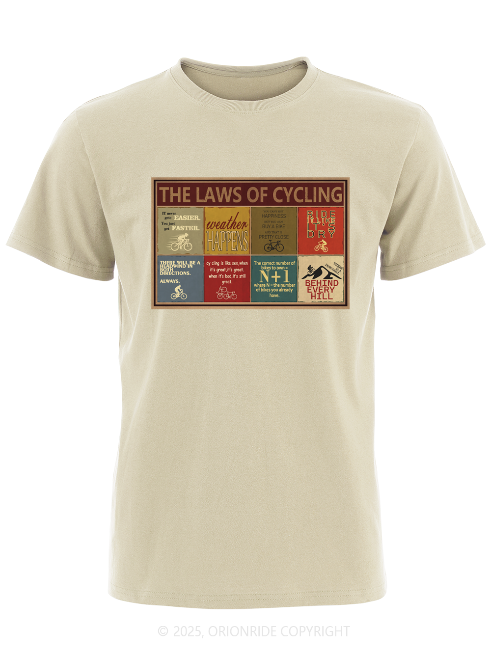 Orionride The Laws Of Cycling Short Sleeves Bike T-Shirt