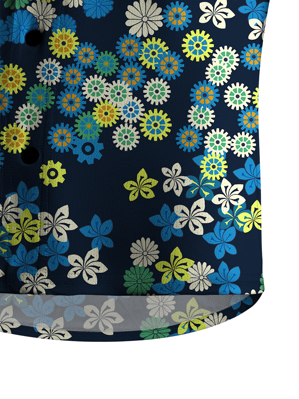 Orionride Charming Daisy Men's Stretchy Breathable Long Sleeve Gravel Shirt