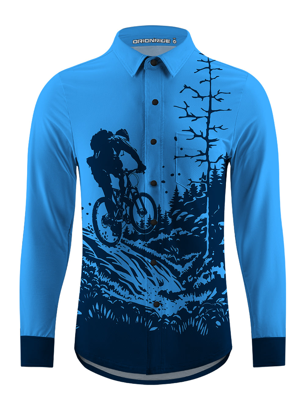 Orionride Wilderness Adventure Men's Stretchy Breathable Long Sleeve Gravel Shirt