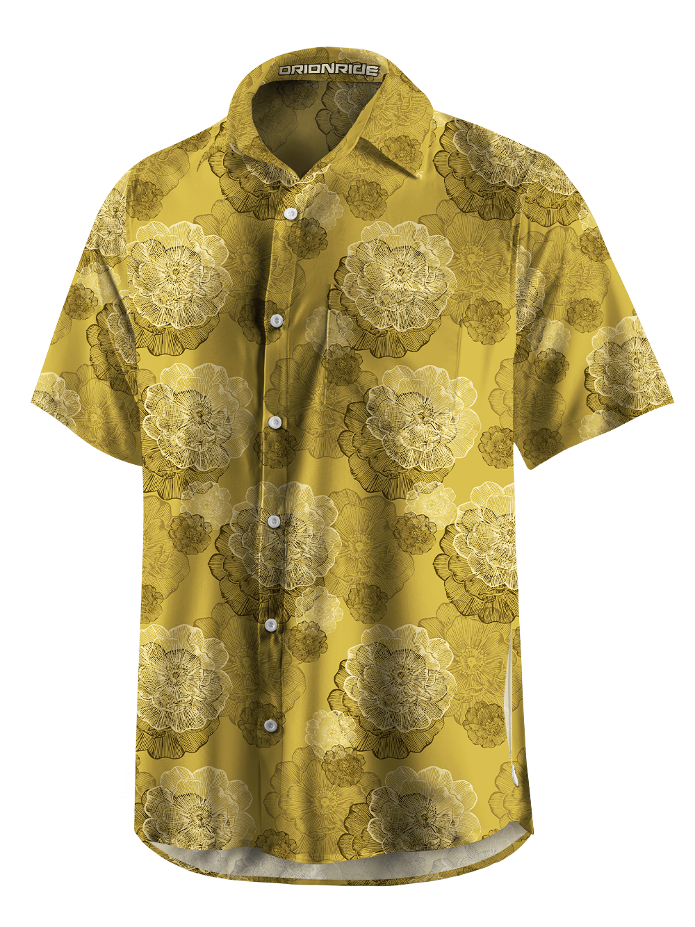 Orionride Monochrome Petal Zipper Pockets Ultra Lightweight Short Sleeves Gravel Shirt