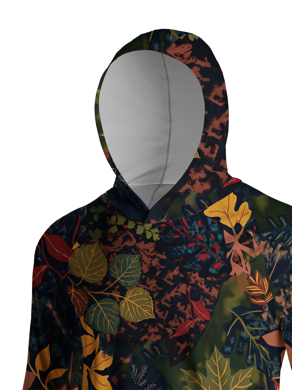 Orionride Fallen Leaves Long Sleeve Cycling Hoodie Shirt