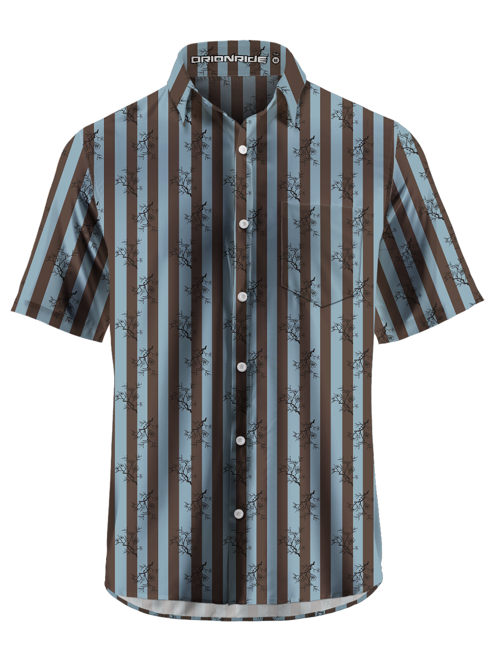 Orionride Tree Branches Zipper Pockets Ultra Lightweight Short Sleeves Gravel Shirt