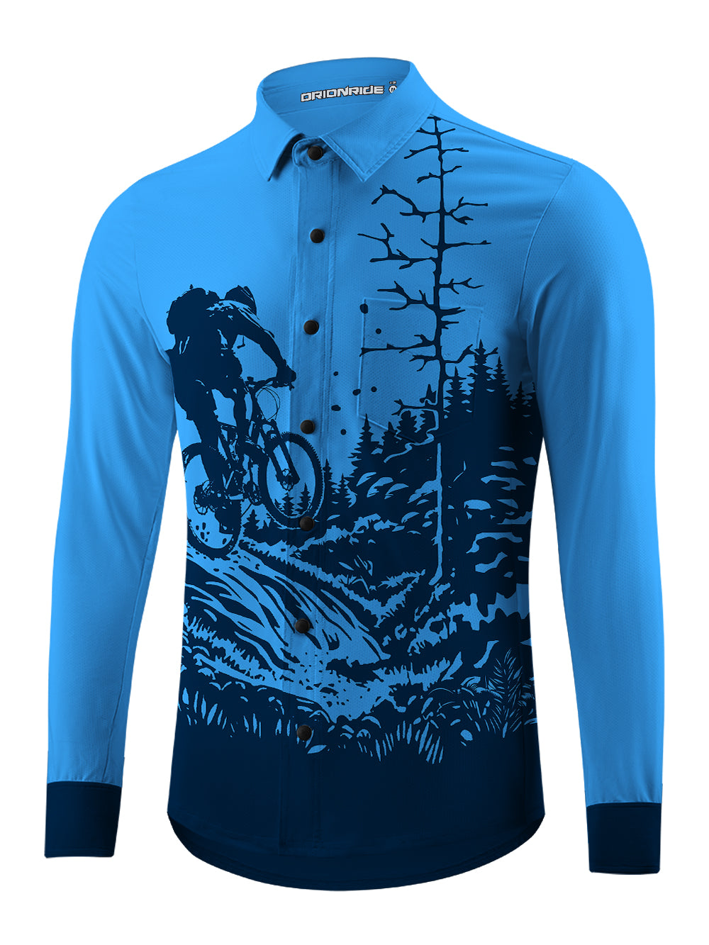 Orionride Wilderness Adventure Men's Stretchy Breathable Long Sleeve Gravel Shirt