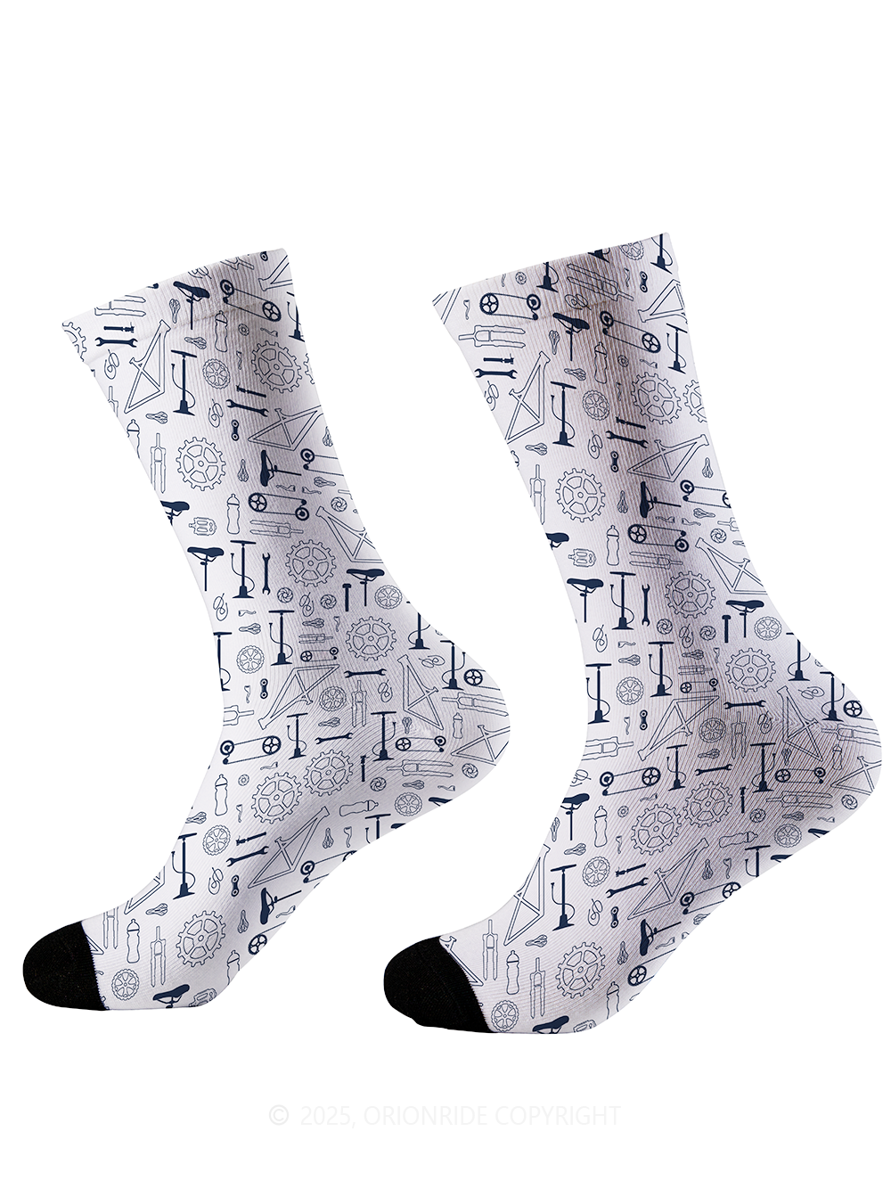 Orionride Line Drawing Parts Cycling Socks