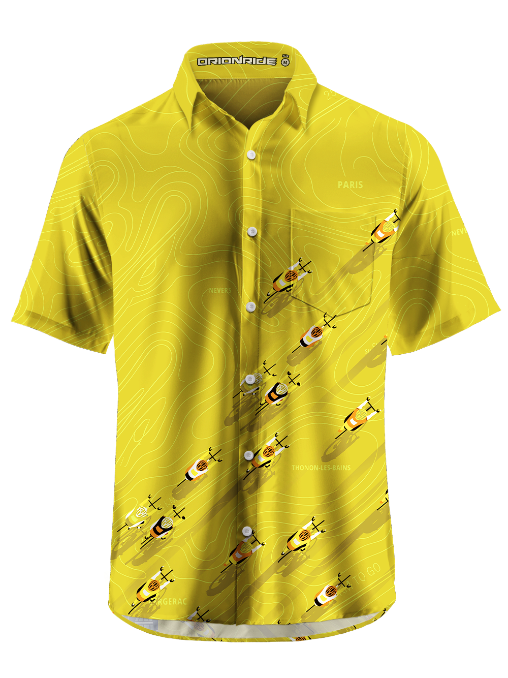 Orionride Overhead Cycling Zipper Pockets Ultra Lightweight Short Sleeves Gravel Shirt