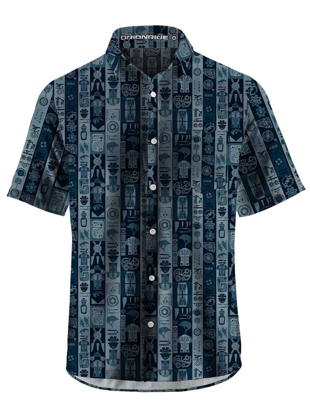 Orionride Mysterious Parts Zipper Pockets Ultra Lightweight Short Sleeves Gravel Shirt