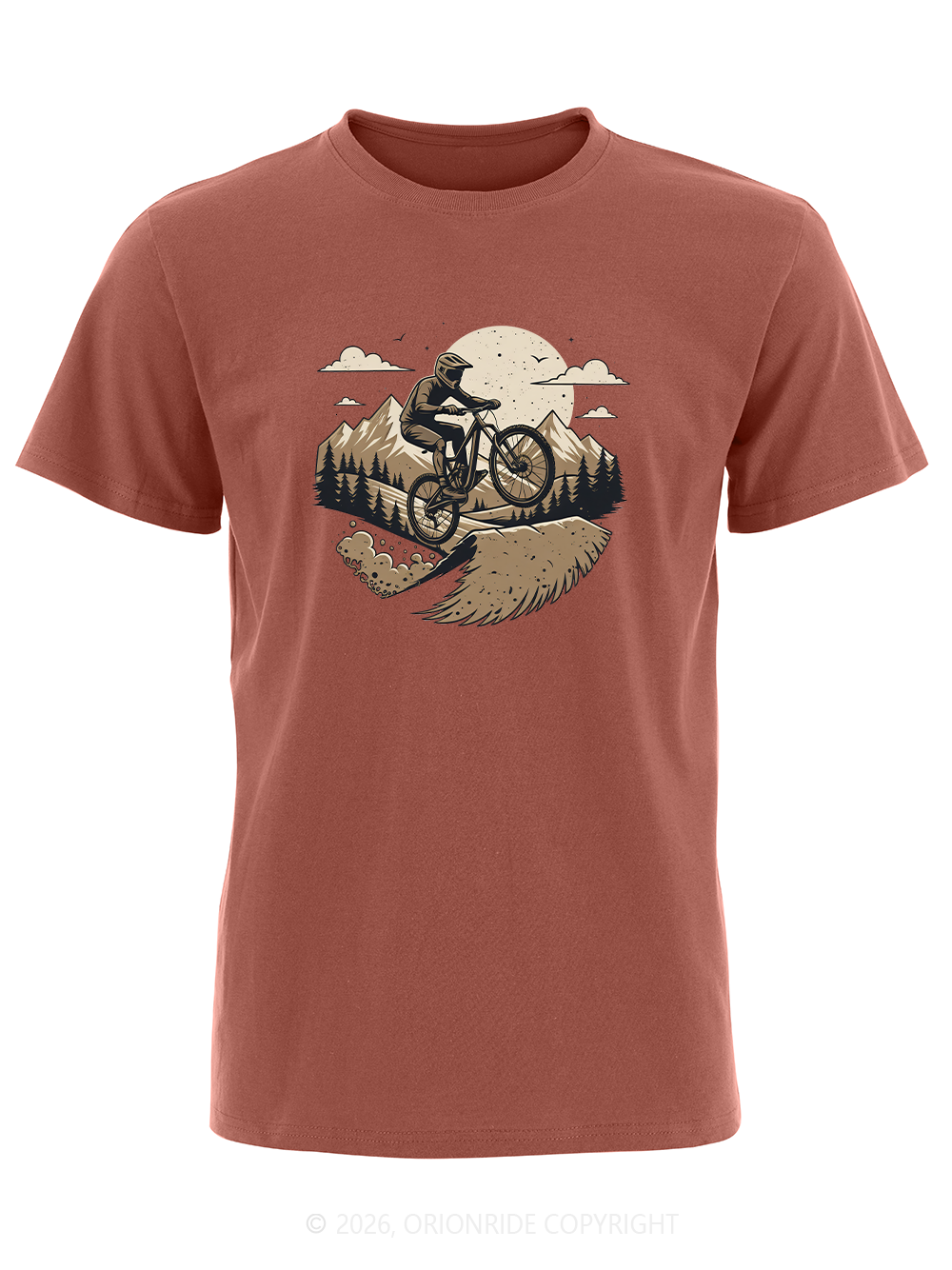 Orionride Flying Over Mountains Short Sleeves Bike T-Shirt