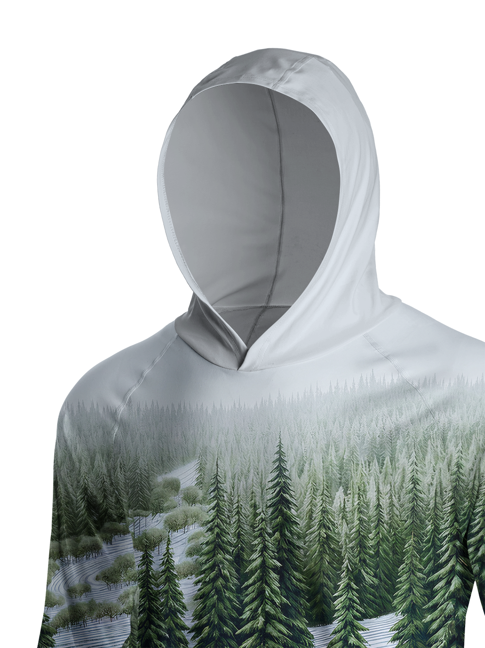 Orionride Misty Forest Ride Long Sleeve Cycling Hoodie Shirt