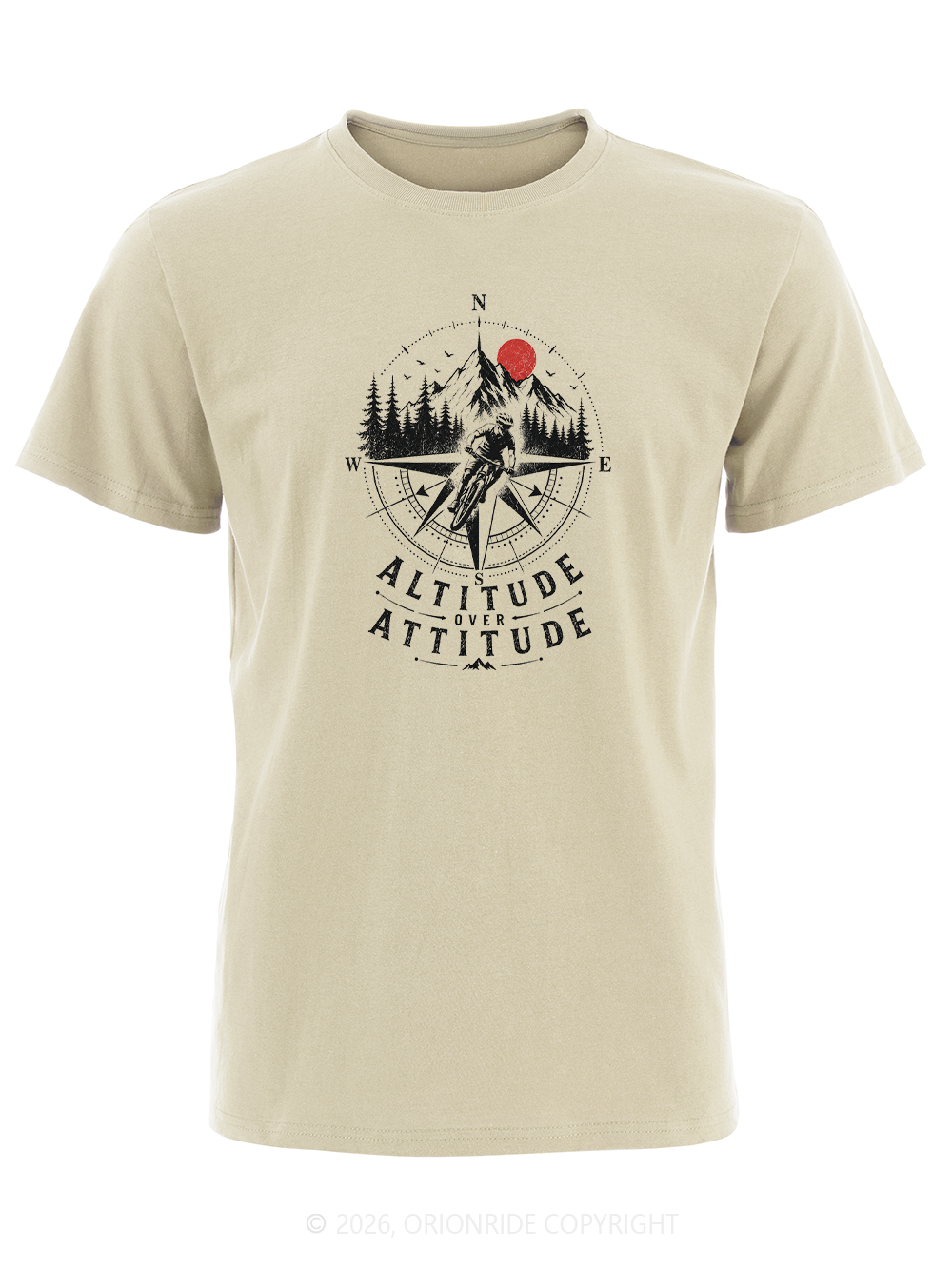 Orionride Mountain Landscape Short Sleeves Bike T-Shirt