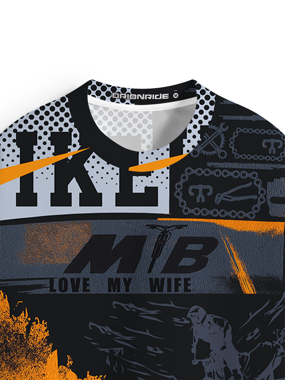 Orionride Determination To Ride Oversized All-Over Print T-Shirt