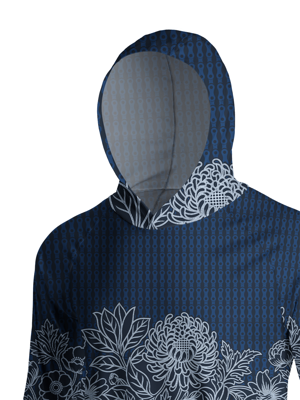 Orionride Jacquard Bloom Long Sleeve Cycling Hoodie Shirt