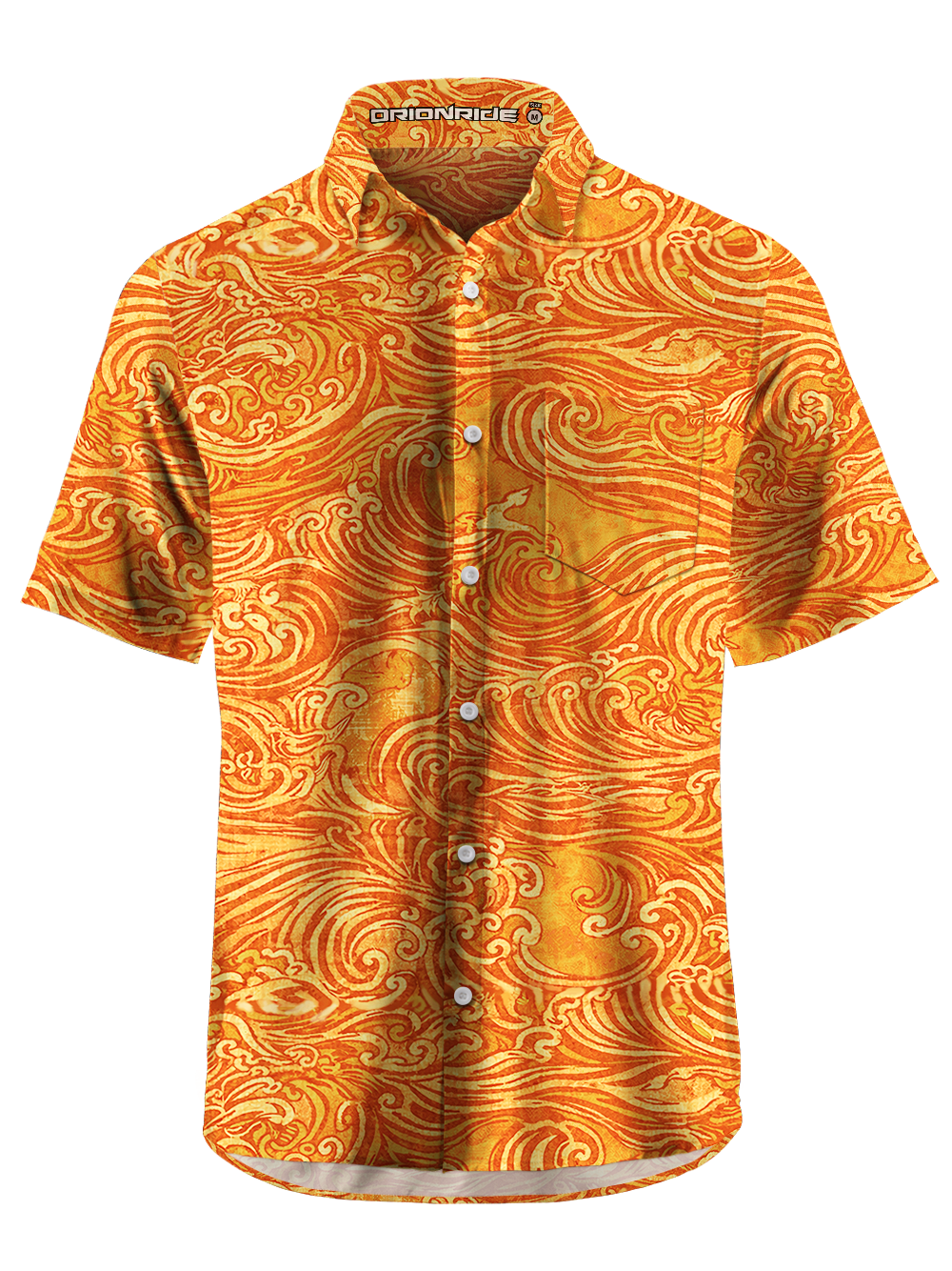 Orionride Passionate Waves Zipper Pockets Ultra Lightweight Short Sleeves Gravel Shirt