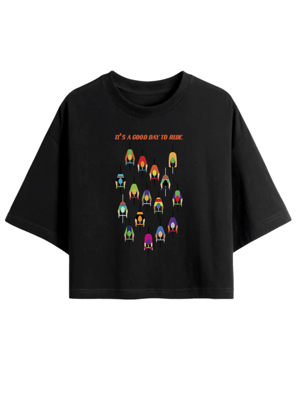 Orionride Good Day to Ride Women's Oversize Cycling Crop Tops