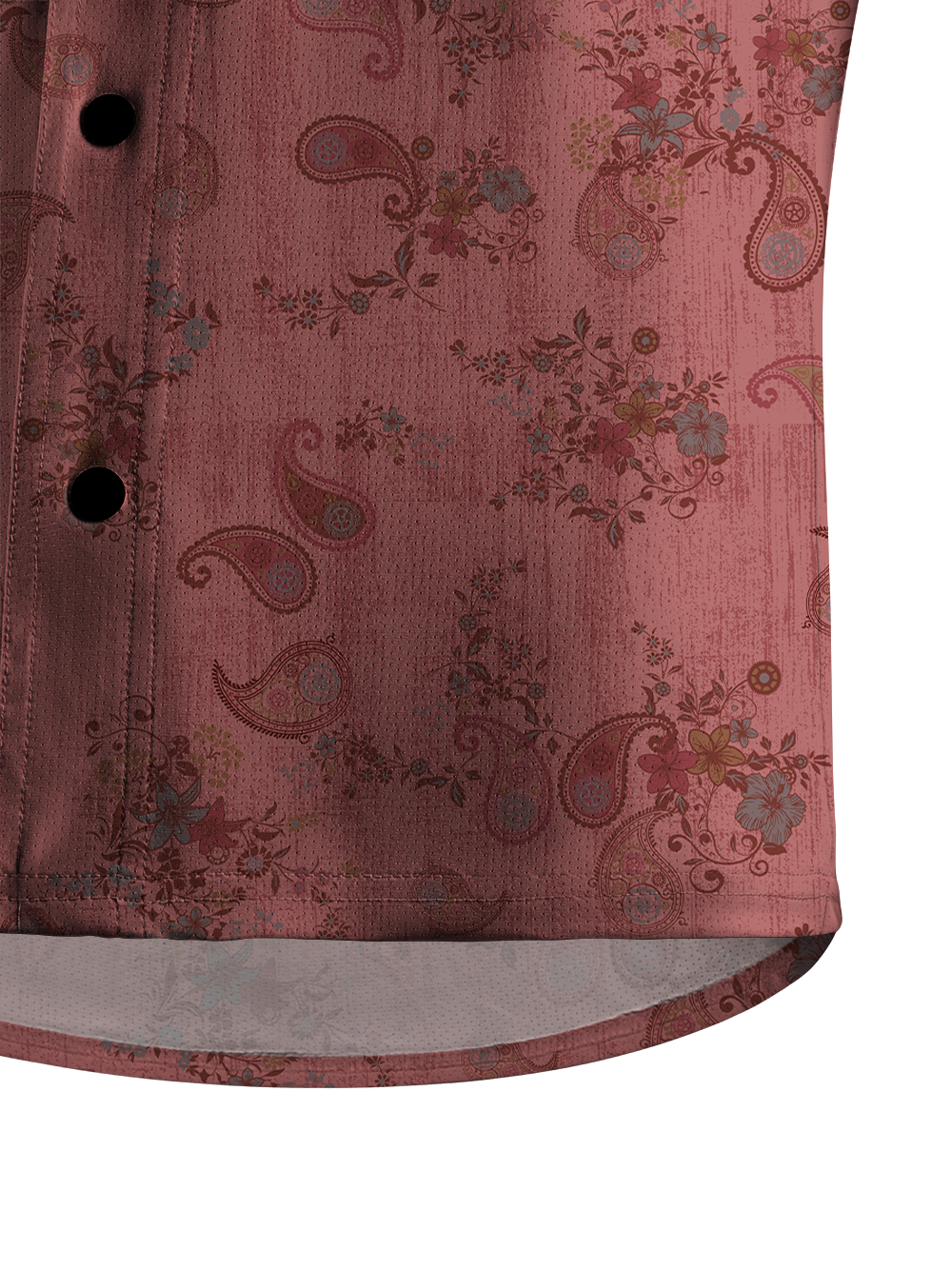 Orionride Red Cashew Flower Men's Stretchy Breathable Long Sleeve Gravel Shirt