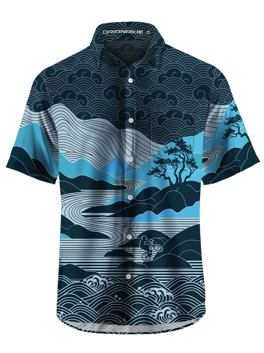 Orionride Wave Mountain Ride Zipper Pockets Ultra Lightweight Short Sleeves Gravel Shirt