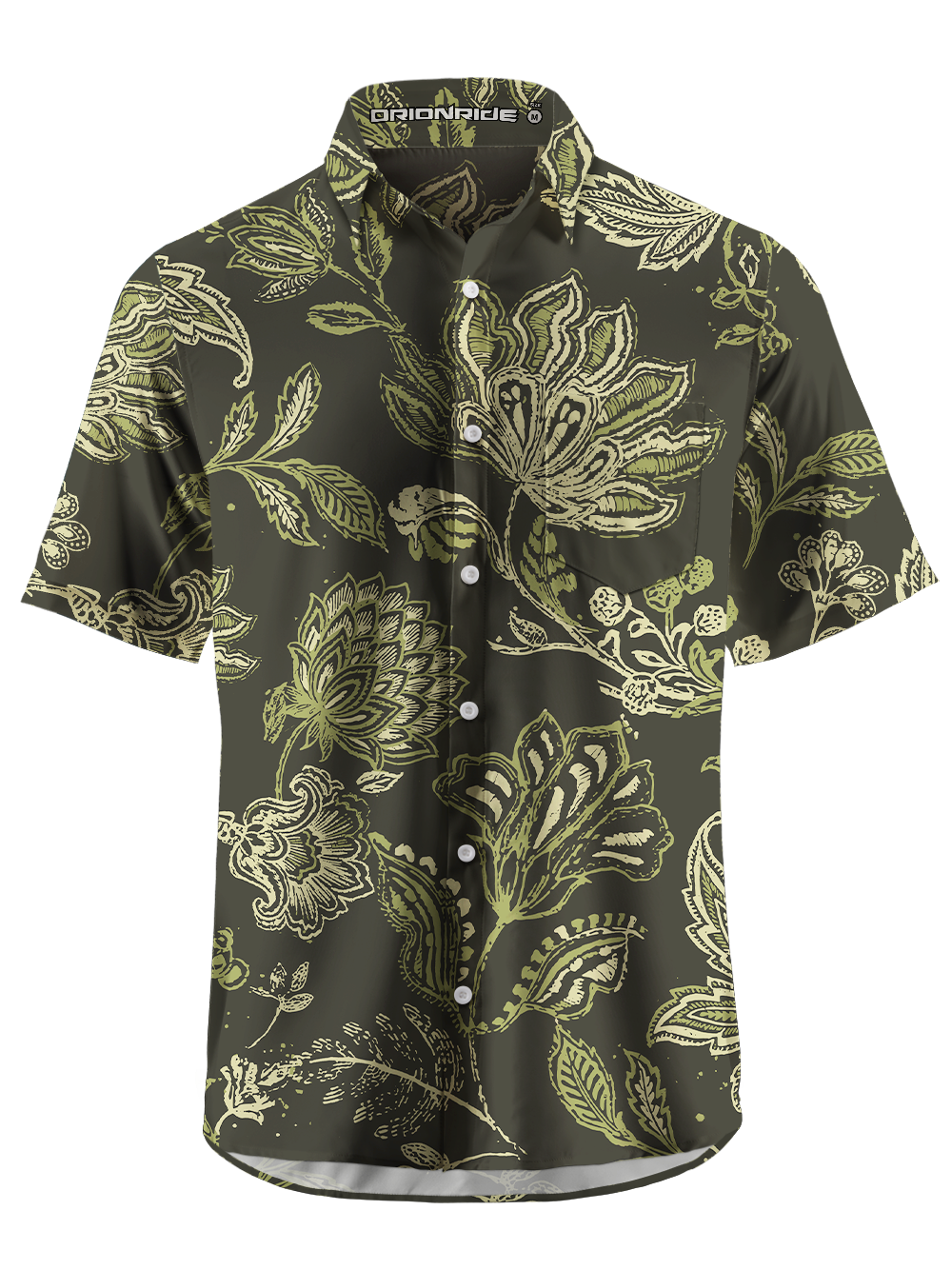 Orionride Inked Flora Zipper Pockets Ultra Lightweight Short Sleeves Gravel Shirt