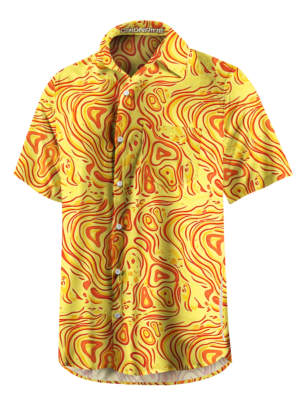 Orionride Ice And Fire Blend Zipper Pockets Ultra Lightweight Short Sleeves Gravel Shirt