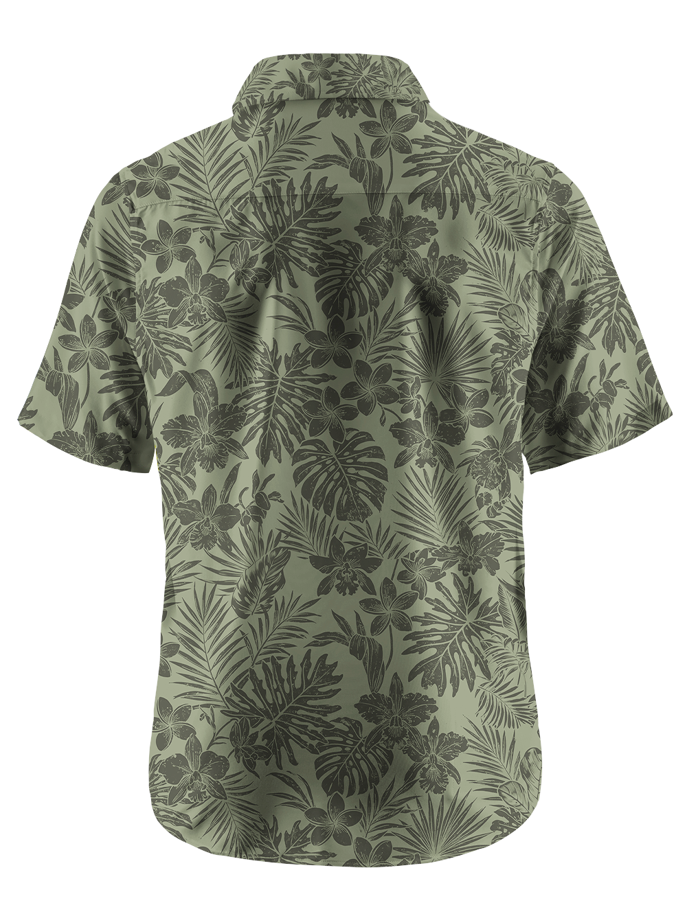 Orionride Frangipani Bushes Zipper Pockets Ultra Lightweight Short Sleeves Gravel Shirt