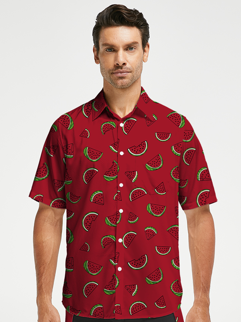 Orionride Fresh Watermelon Ultra Lightweight Short Sleeves Hawaiian shirt
