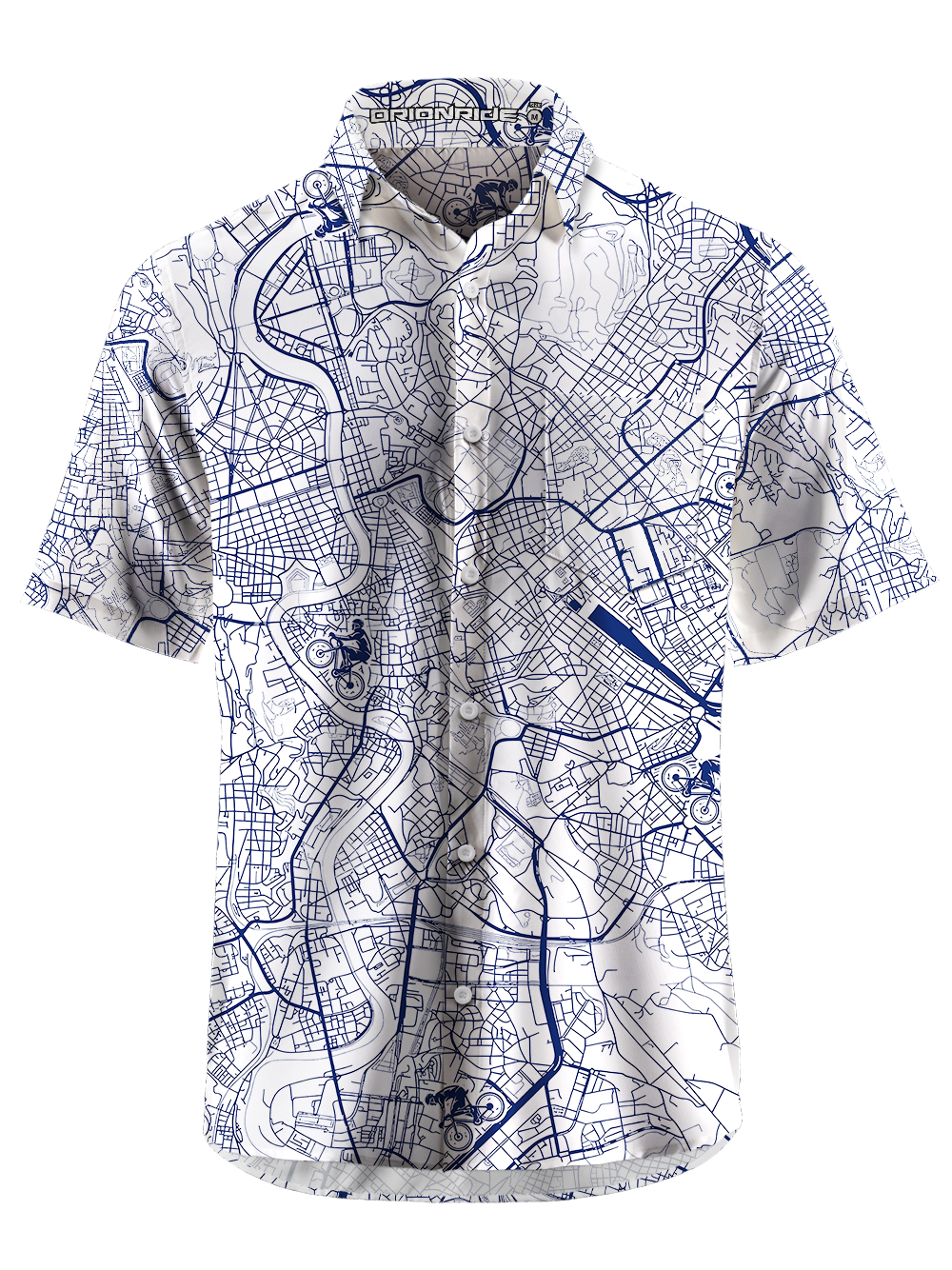 Orionride Urban Intersections Zipper Pockets Ultra Lightweight Short Sleeves Gravel Shirt