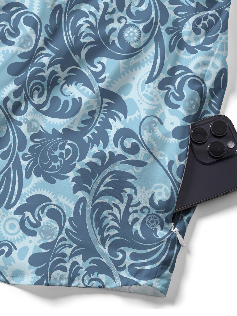 Orionride Psychedelic Vine Zipper Pockets Ultra Lightweight Short Sleeves Gravel Shirt