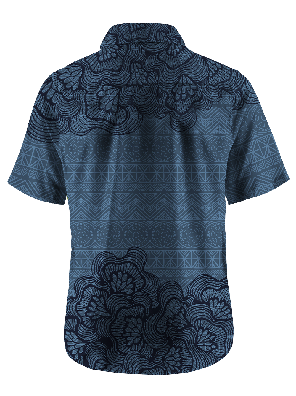 Orionride Floral Shadow Pattern Zipper Pockets Ultra Lightweight Short Sleeves Gravel Shirt