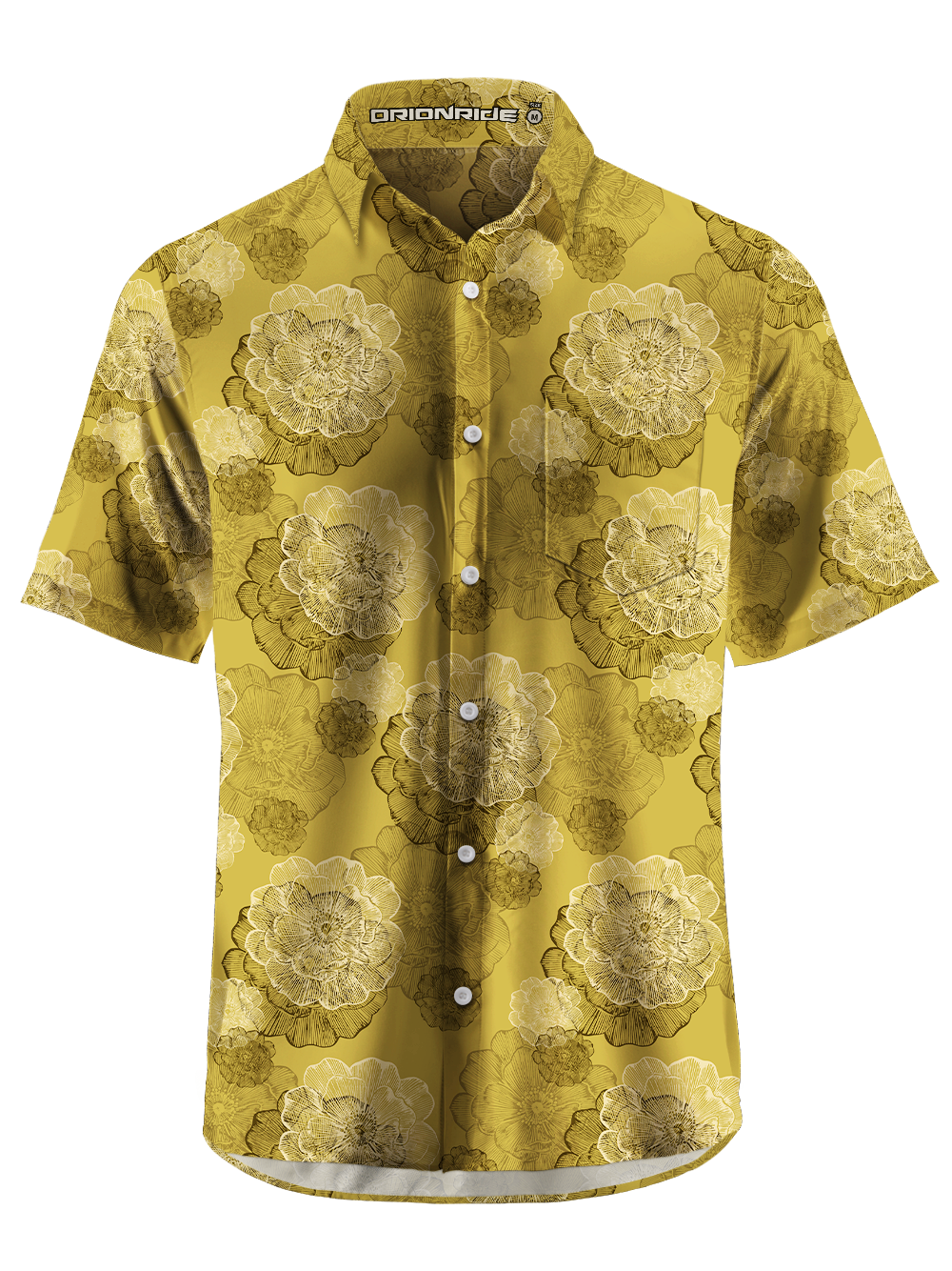 Orionride Monochrome Petal Zipper Pockets Ultra Lightweight Short Sleeves Gravel Shirt