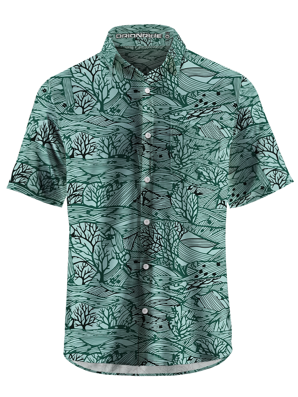 Orionride Forest Breathing Zipper Pockets Ultra Lightweight Short Sleeves Gravel Shirt