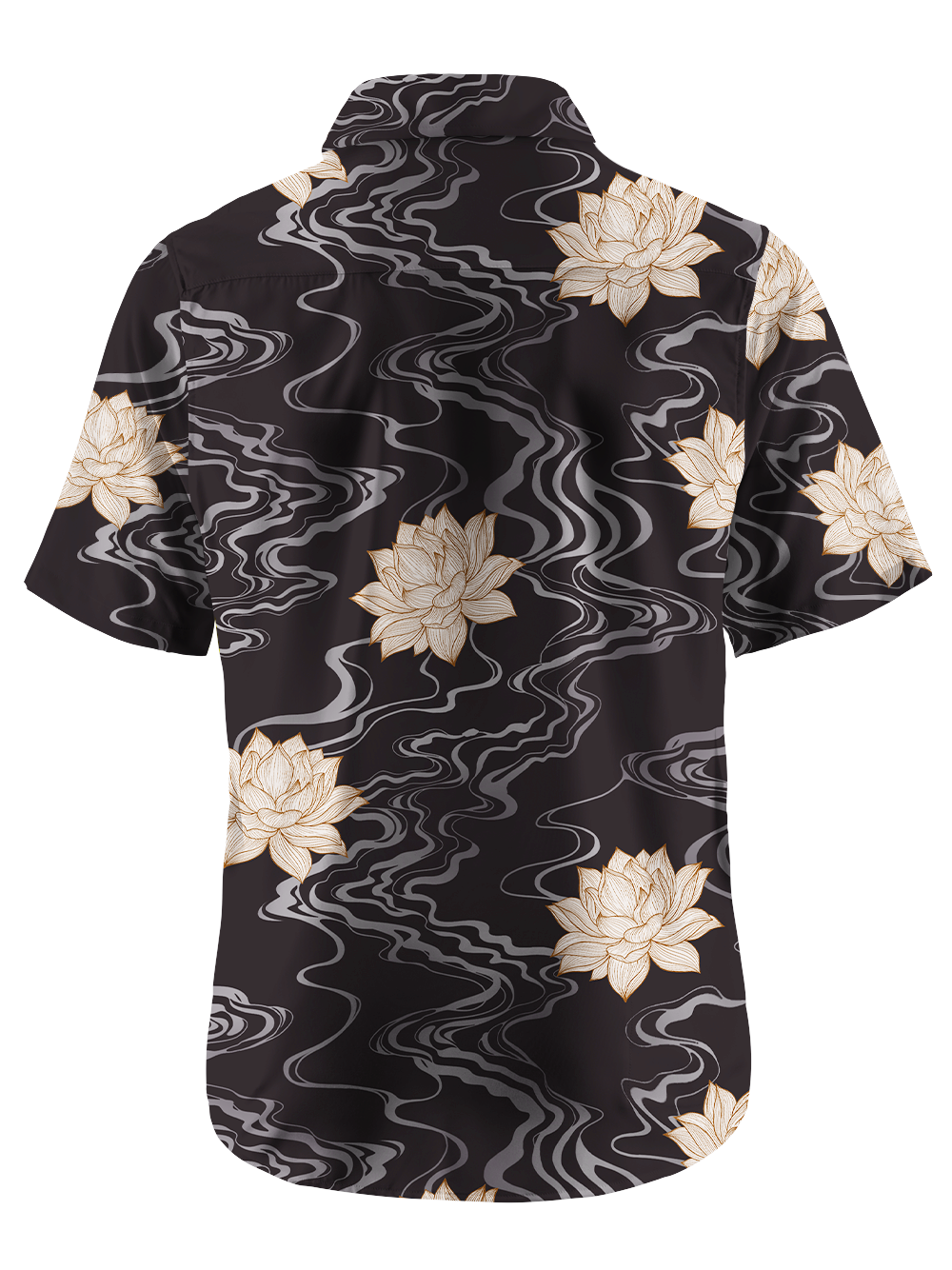 Orionride Golden Lotus Zipper Pockets Ultra Lightweight Short Sleeves Gravel Shirt
