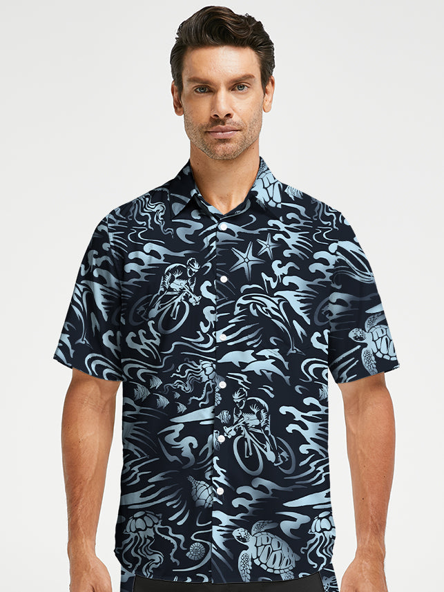 Orionride Ocean Legend Zipper Pockets Ultra Lightweight Short Sleeves Gravel Shirt