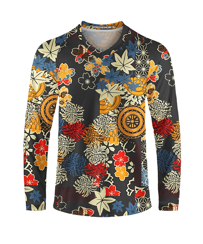 Orionride Unique Gear Flower Long Sleeve Downhill Jersey