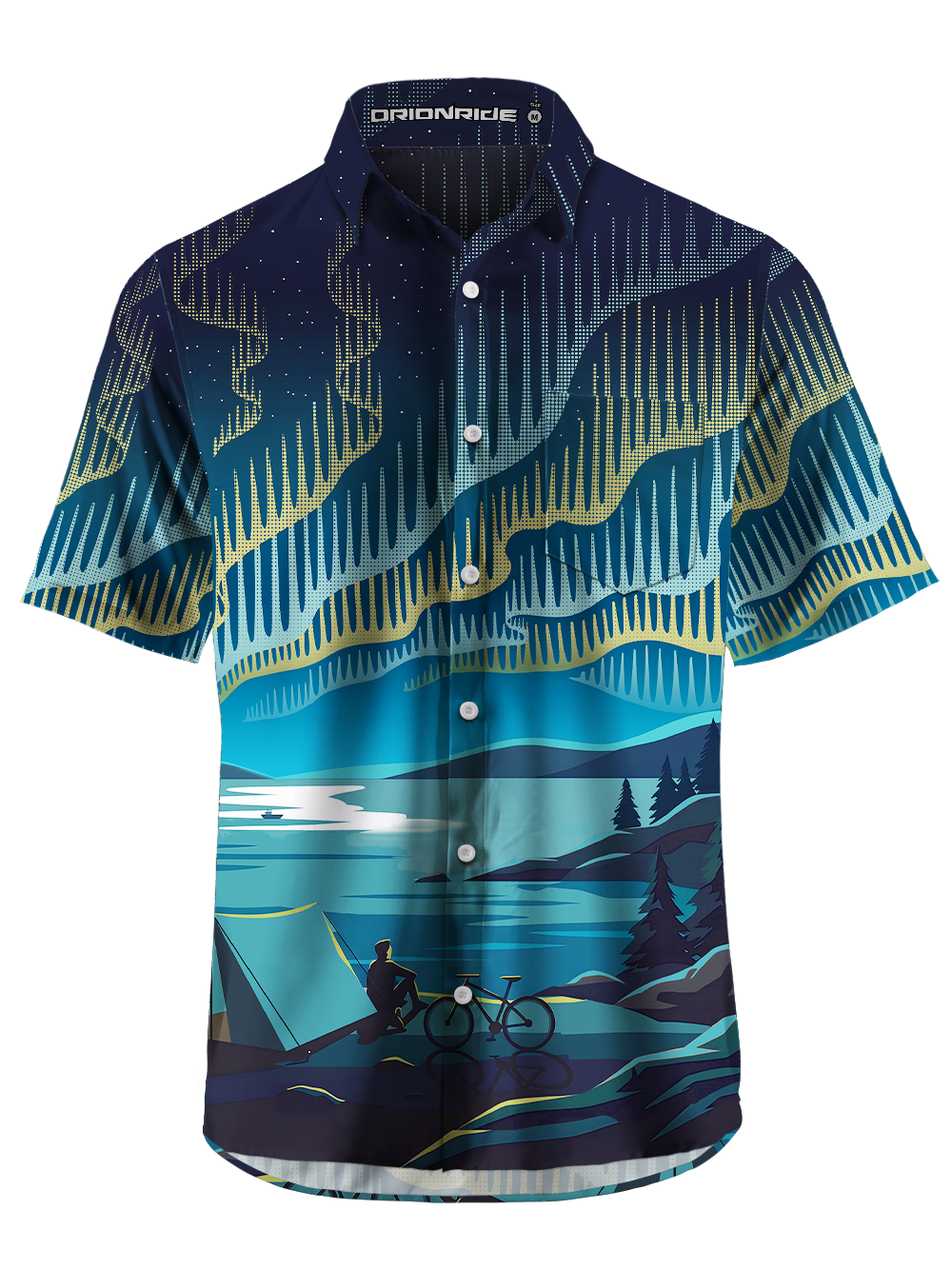 Orionride Spectacular Aurora Zipper Pockets Ultra Lightweight Short Sleeves Gravel Shirt