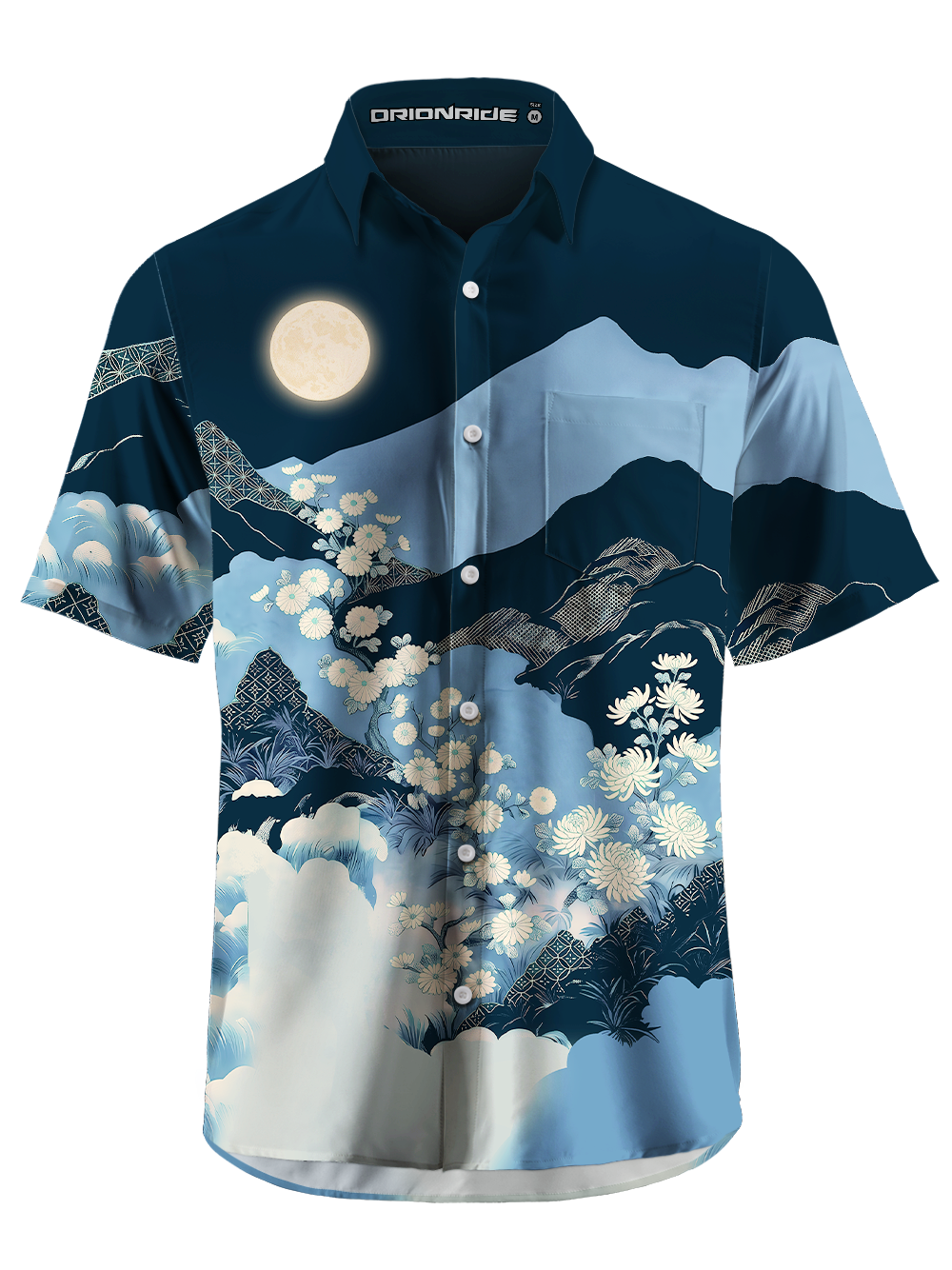 Orionride Night Mountain Flow Zipper Pockets Ultra Lightweight Short Sleeves Gravel Shirt