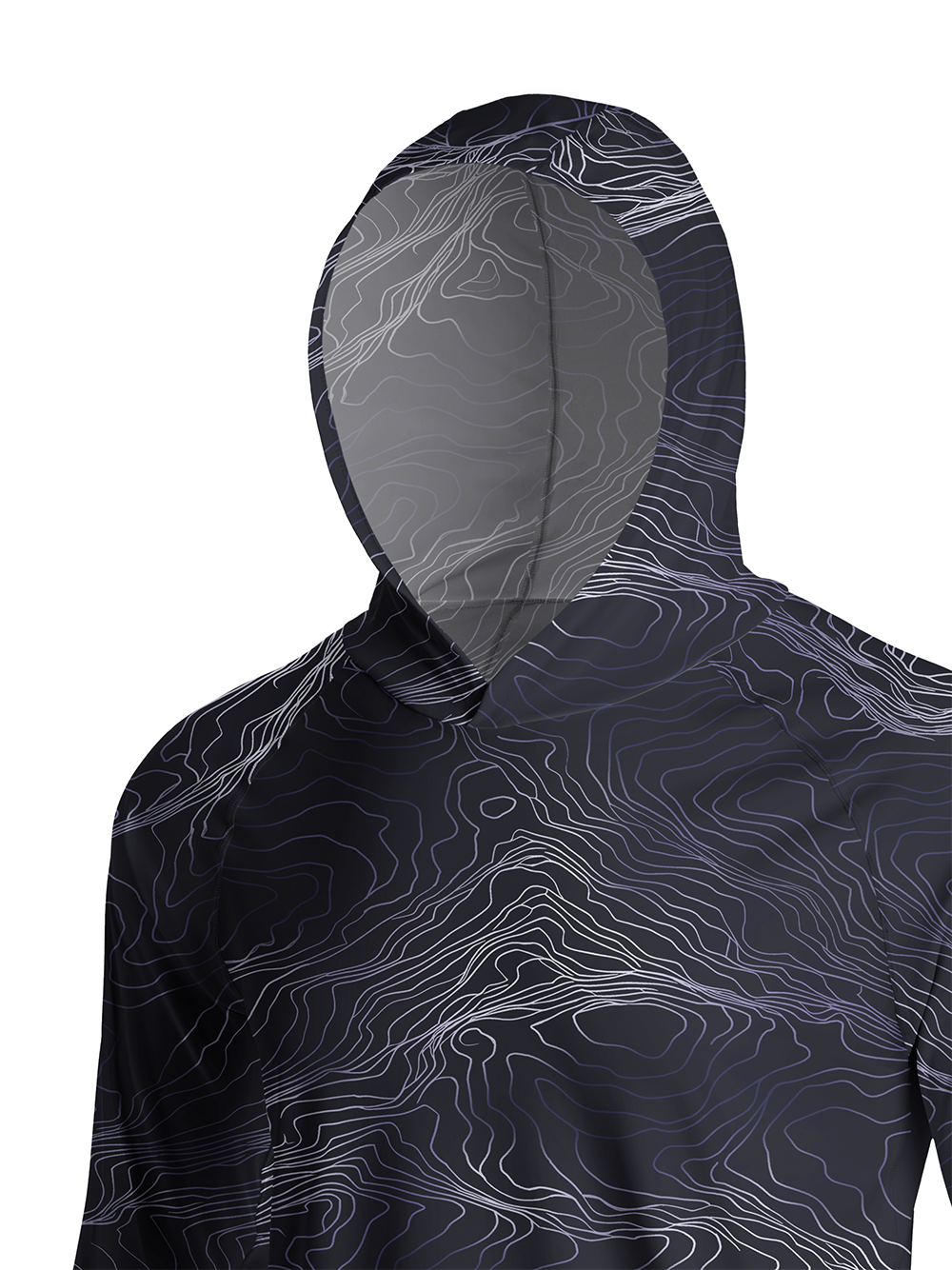 Orionride Rugged Contours Long Sleeve Cycling Hoodie Shirt